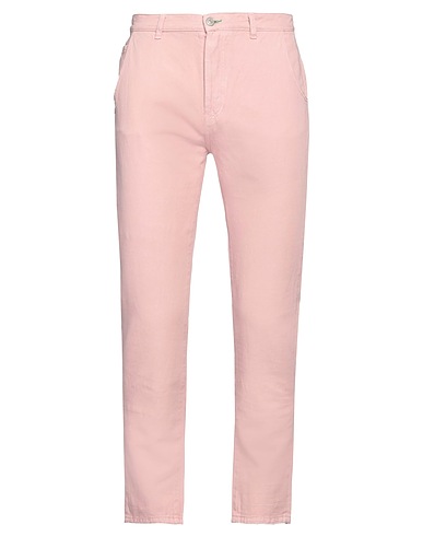 GREY DANIELE ALESSANDRINI Casual trouser Pink 75% Cotton, 25% Linen