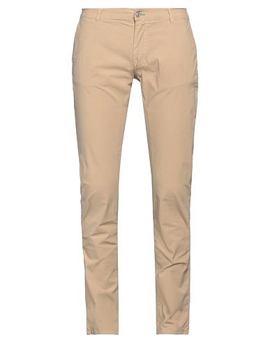 GREY DANIELE ALESSANDRINI Casual trouser Sand 98% Cotton, 2% Elastane