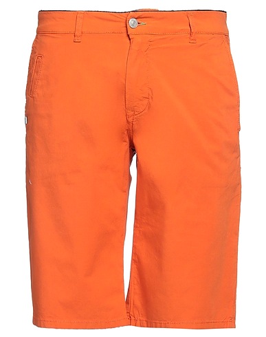 GREY DANIELE ALESSANDRINI Shorts & Bermuda Orange 98% Cotton, 2% Elastane