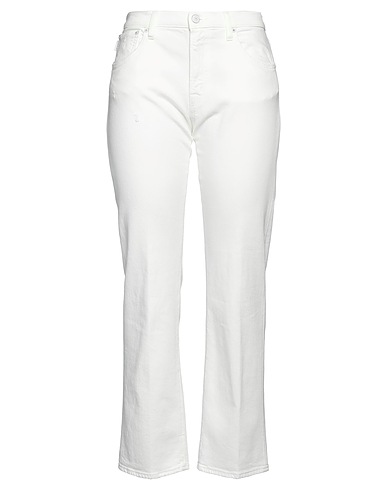 (+) PEOPLE Denim pants White 98% Cotton, 2% Elastane