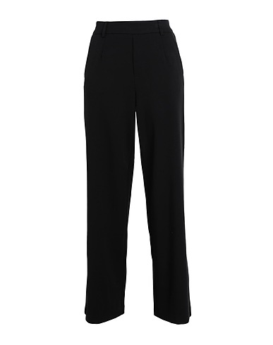 VILA Casual trouser Black 66% Polyester, 28% Viscose, 6% Elastane