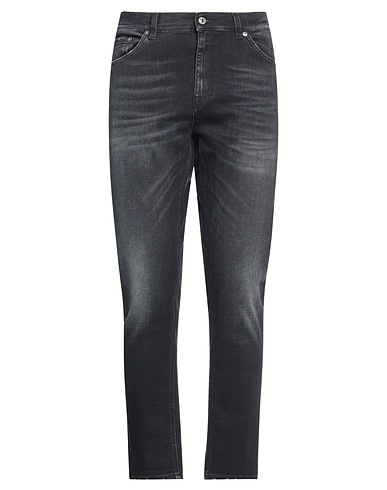 GRIFONI Denim pants Charcoal 92% Cotton, 6% Elastomultiester, 2% Elastane
