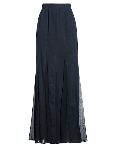 MAX MARA Langer Rock Nachtblau 67% Leinen, 33% Baumwolle