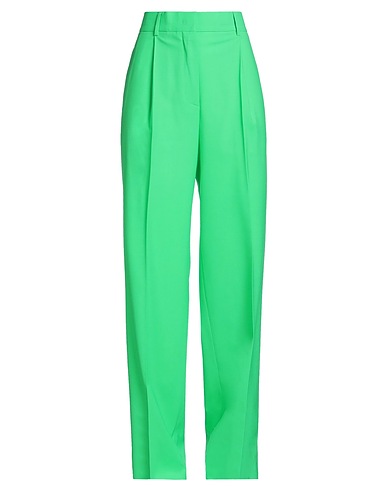 MSGM Casual trouser Light green 96% Virgin Wool, 4% Elastane