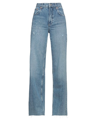 MAJE Denim pants Blue 99% Cotton, 1% Elastane