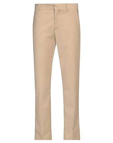 GREY DANIELE ALESSANDRINI Casual trouser Sand 70% Polyester, 28% Viscose, 2% Elastane