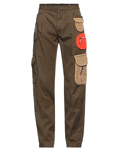 DSQUARED2 Cargo Dark green 100% Cotton, Elastane, Wool, Polyamide