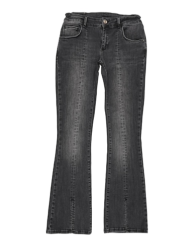 MISS BLUMARINE Denim trousers Charcoal 89% Cotton, 9% Polyester, 2% Elastane