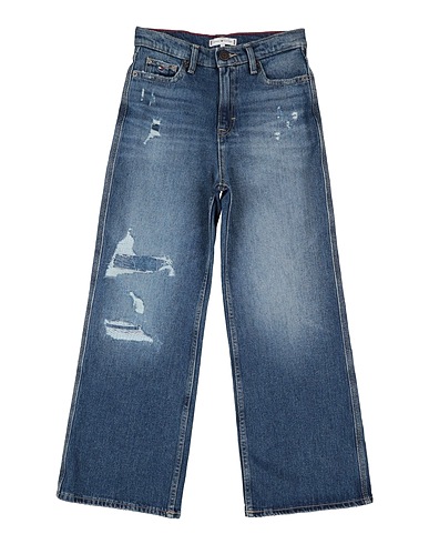 TOMMY HILFIGER Denim trousers Blue 79% Cotton, 20% Hemp, 1% Elastane