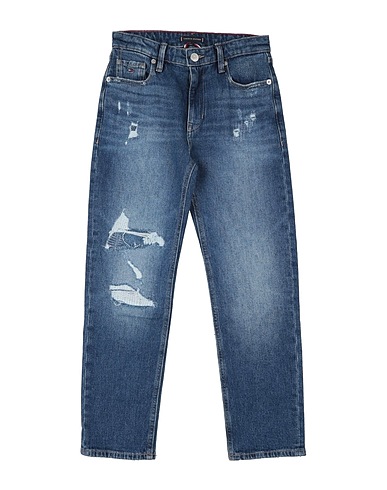 TOMMY HILFIGER Denim trousers Blue 79% Cotton, 20% Hemp, 1% Elastane