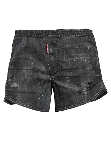 DSQUARED2 Denim shorts Black 99% Cotton, 1% Elastane