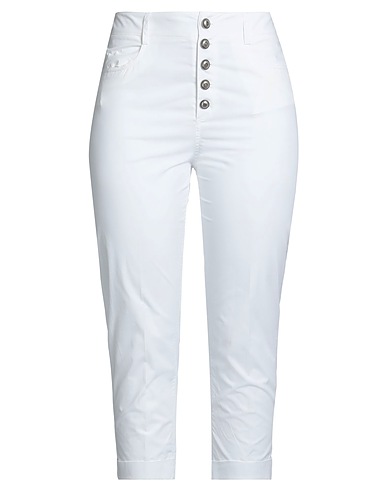 1-ONE Pantalone Bianco 97% Cotone, 3% Elastan