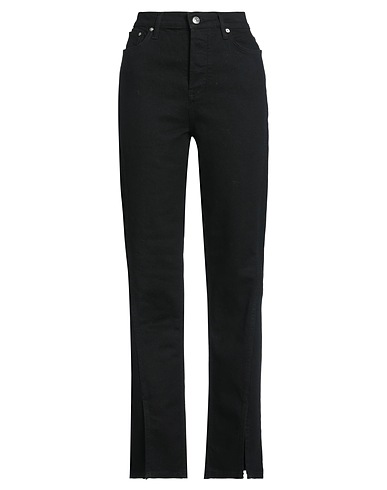 MAJE Denim trousers Black 99% Cotton, 1% Elastane