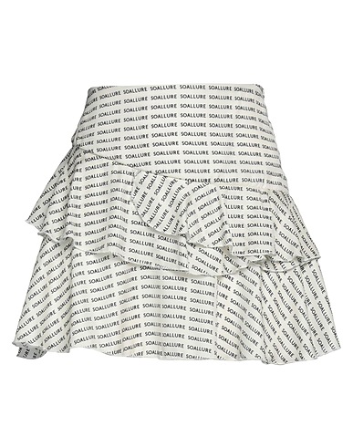 SOALLURE Mini skirt Ivory 100% Polyester
