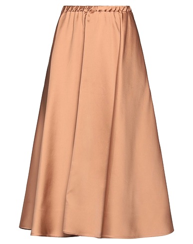VALENTINO GARAVANI Midi skirt Camel 82% Polyester, 18% Silk