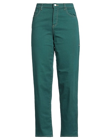 EMPORIO ARMANI Casual trouser Deep teal 98% Cotton, 2% Elastane