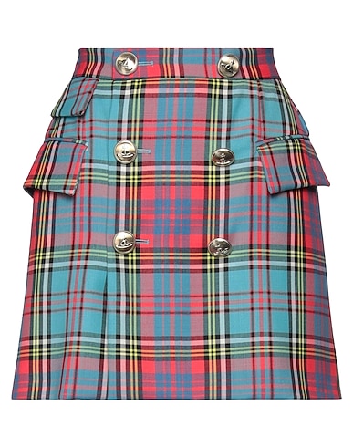 VIVIENNE WESTWOOD Mini skirt Slate blue 100% Virgin Wool