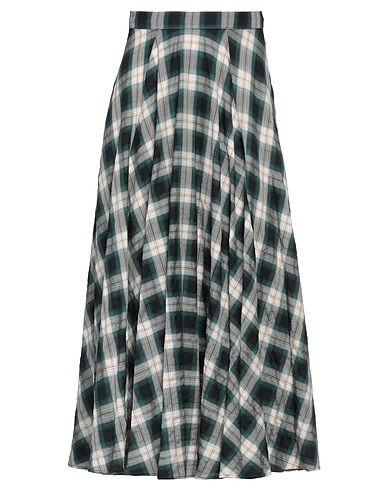 MAJE Midi skirt Dark green 100% Cotton