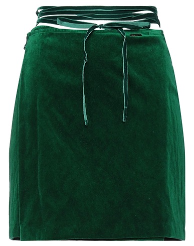 DSQUARED2 Minirock Grün 96% Baumwolle, 4% Metallfaser