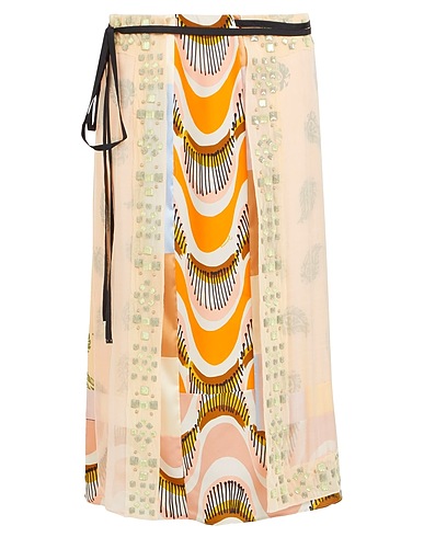 DSQUARED2 Midi skirt Blush 100% Polyester, Glass, Synthetic fibers, PVC - Polyvinyl chloride, Silk