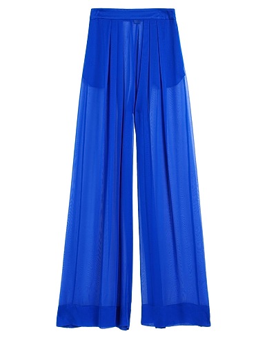LAQUAN SMITH Casual trouser Bright blue 100% Silk