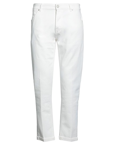 PT Torino Denim pants White 98% Cotton, 2% Elastane