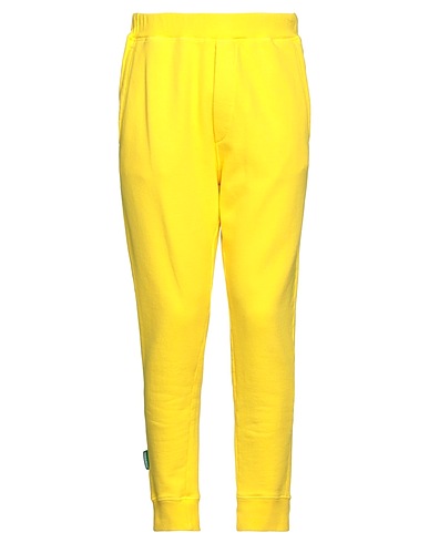 DSQUARED2 Casual trouser Yellow 100% Cotton, Elastane