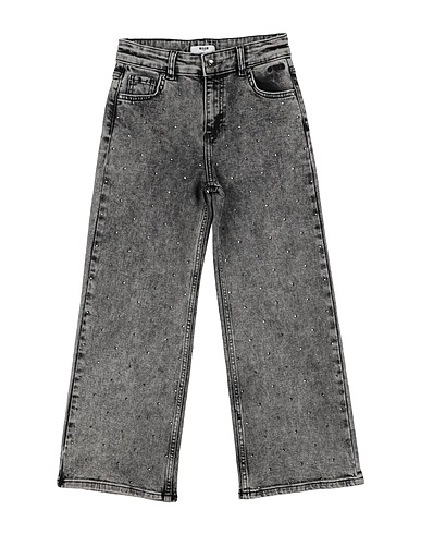 MSGM Denim trousers Grey 98% Cotton, 2% Elastane