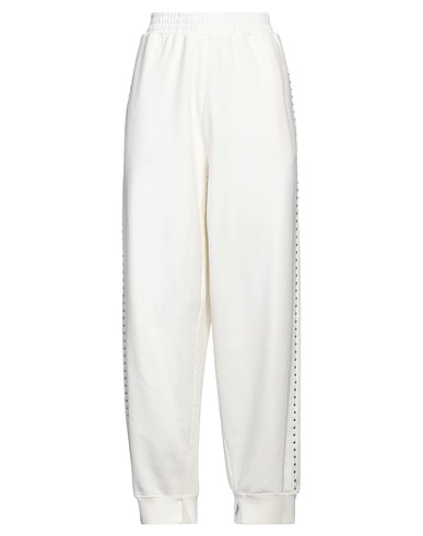 MM6 MAISON MARGIELA Casual pants White 100% Cotton, Elastane, Aluminum