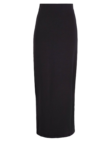 8 by YOOX Maxi Skirts HIGH-WAIST LONG SKIRT W/ BACK SPLIT
 Black 94% Recycled polyamide, 6% Elastane