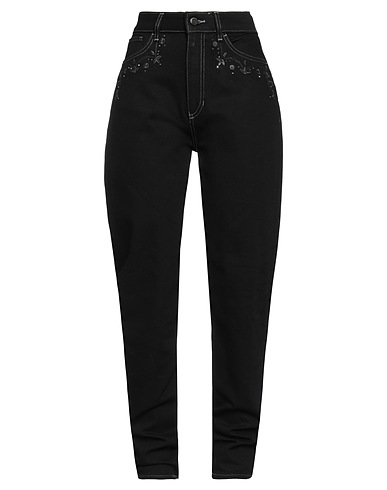 EMPORIO ARMANI Denim trousers Black 98% Cotton, 2% Elastane