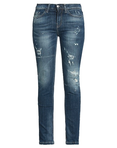 FRANKIE MORELLO Denim trousers Blue 99% Cotton, 1% Elastane