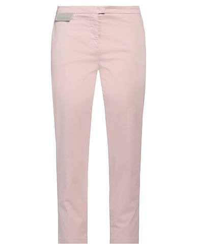 FABIANA FILIPPI Casual trouser Antique rose 98% Cotton, 2% Elastane, Brass