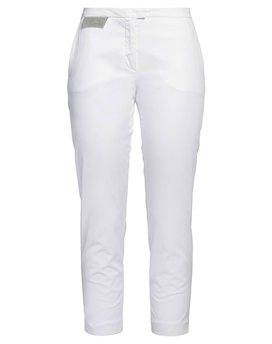 FABIANA FILIPPI Pantalone Bianco 98% Cotone, 2% Elastan, Ottone