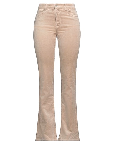 EMPORIO ARMANI Casual pants Beige 76% Cotton, 22% Modal, 2% Elastane