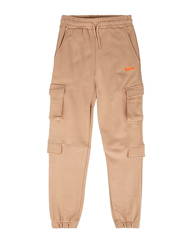 MSGM Pantalone Cammello 100% Cotone