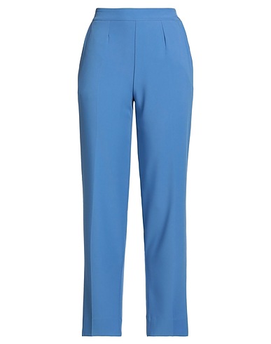 MERCI ITALIA Casual trouser Pastel blue 93% Polyester, 7% Elastane
