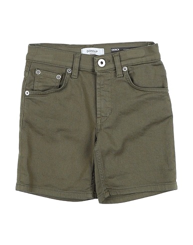 DONDUP Short en jean Vert militaire 92% Coton, 6% Élastomultiester, 2% Élasthanne