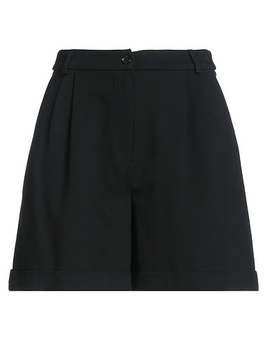 OPTIONS Shorts & Bermuda Black 68% Viscose, 27% Polyamide, 5% Elastane