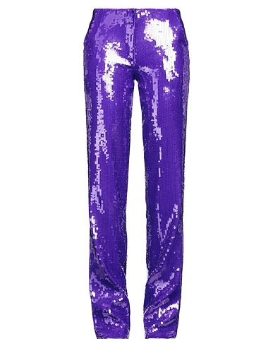 LAQUAN SMITH Casual trouser Purple 85% Nylon, 15% Elastane