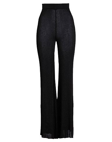 DEL CORE Casual pants Black 83% Viscose, 17% Metallic fiber