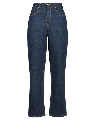 TORY BURCH Denim trousers Blue 99% Cotton, 1% Elastane