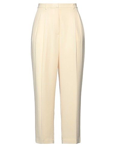 TORY BURCH Casual trouser Cream 70% Triacetate, 30% Polyester