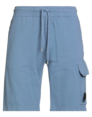 C.P. COMPANY Shorts & Bermuda Pastel blue 100% Cotton