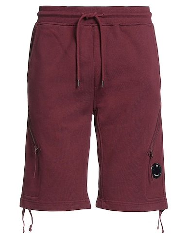 C.P. COMPANY Shorts & Bermuda Burgundy 100% Cotton