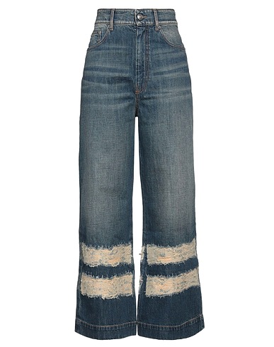 SPORTMAX Denim pants Blue 100% Cotton, Polyester
