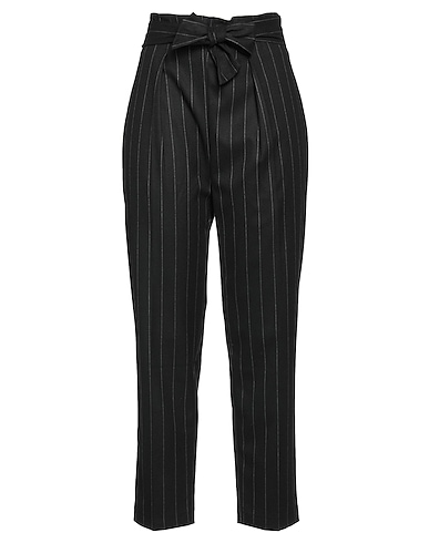 MEM.JS Casual trouser Black 64% Polyester, 34% Viscose, 2% Elastane