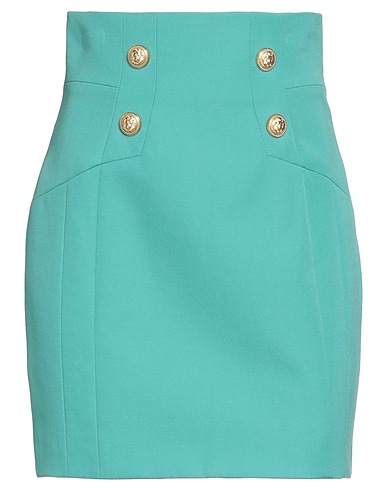 BALMAIN Mini skirt Green 100% Wool