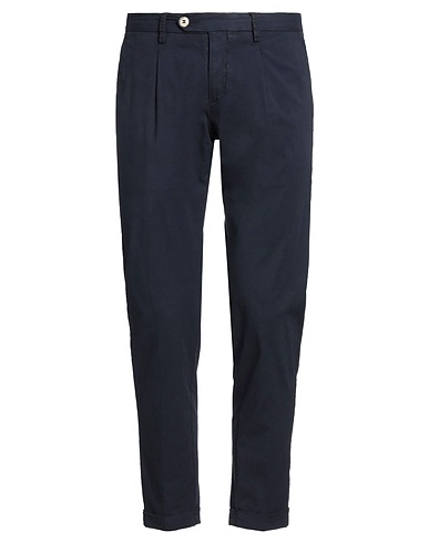 TWENTY-ONE by ANTONIO CARNEVALE Casual trouser Midnight blue 100% Cotton
