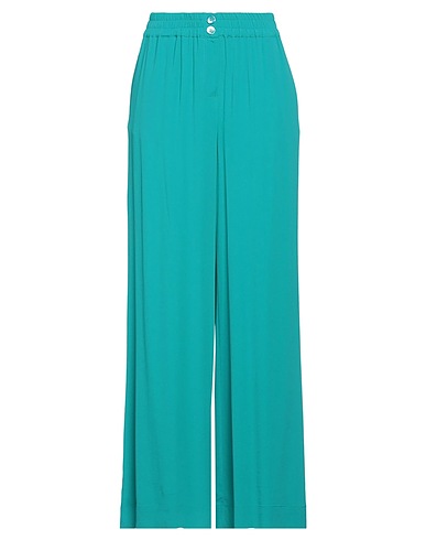 SEMICOUTURE Pantalone Verde petrolio 65% Acetato, 35% Seta